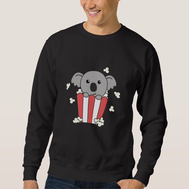Moletom Popcorn Koala Cute Animais Para Crianças Irem Para (Frente)