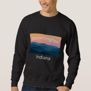 Moletom Pôr do sol na montanha de Bloomington Indiana cida
