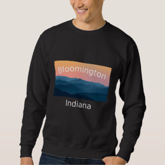 Moletom Pôr do sol na montanha de Bloomington Indiana cida