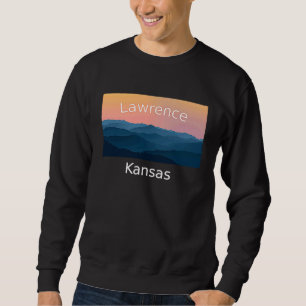 Moletom Pôr do sol na montanha de Lawrence Kansas cidade n