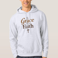 Por Grace Through Faith - Christian Cross Vintage