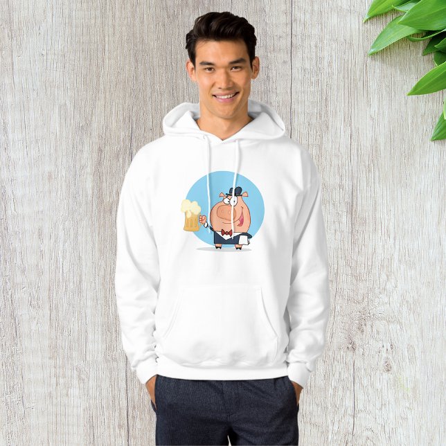 Moletom Porco Com Pint De Beer Mens Hoodie (Criador carregado)