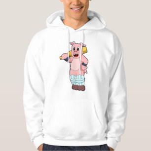 Moletom Porco no Cricket com morcego de Cricket
