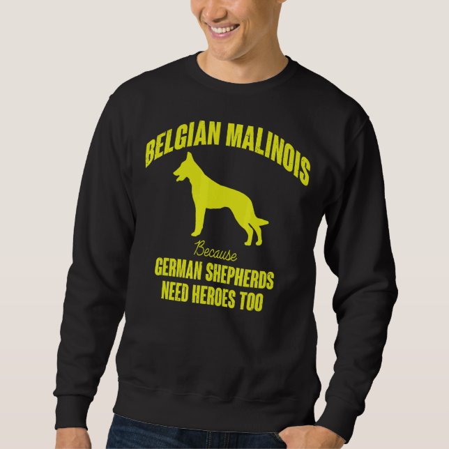 Moletom Porque Os German shepherd Precisam De Heróis També (Frente)