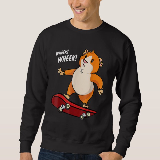 Moletom Porquinho da Índia Wheek Wheek Skateboard Skateboa (Frente)