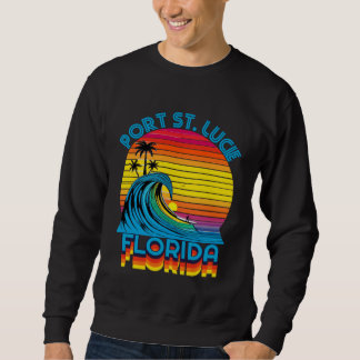 Moletom Port St Lucie Florida Retro Throwback Surf & Beach