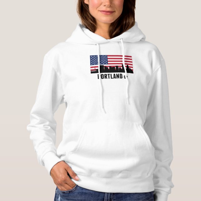Moletom Portland OR American Flag (Frente)