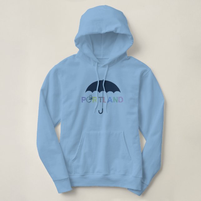 Moletom Portland Oregon Bicycle Umbrella Hoodie Sweet (Frente do Design)