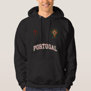 Moletom Portugal Hoodie Número 7 Equipe de futebol Portuga