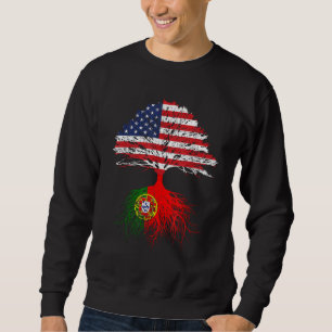 Moletom Portugal Roots American Grown Portugal Flag Gift