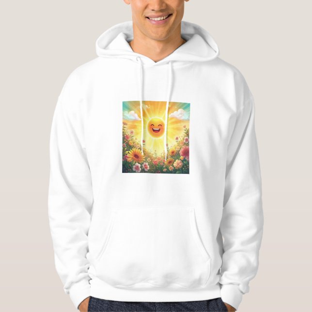 Moletom Positive Sunshine Art – Bright Happy Sun and Flowe (Frente)