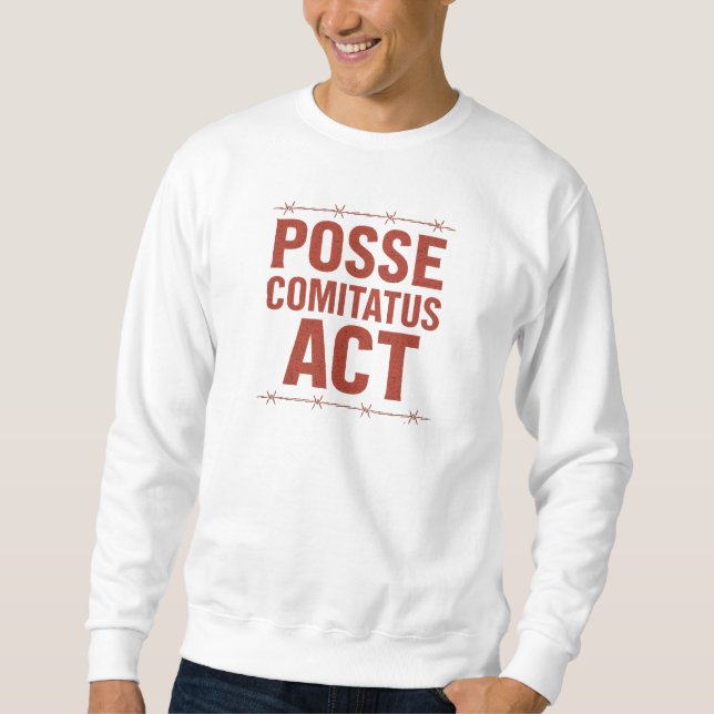 Moletom Posse Comitatus Act Distress Barbed Wire Design (Frente)