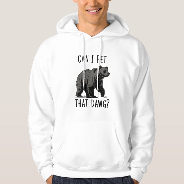 Moletom Posso Acariciar Esse Cachorro? Urso Meme Cachorro  (Frente)