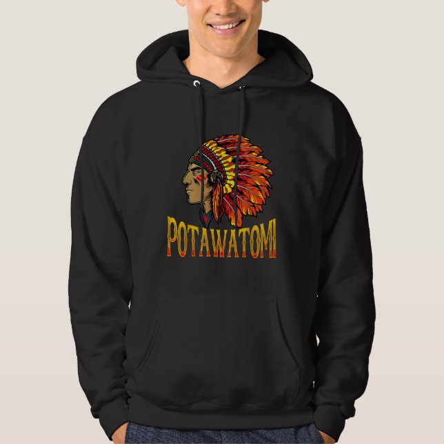 Moletom Potawatomi Tribe Americana Nativa Potawatomi Herit (Frente)