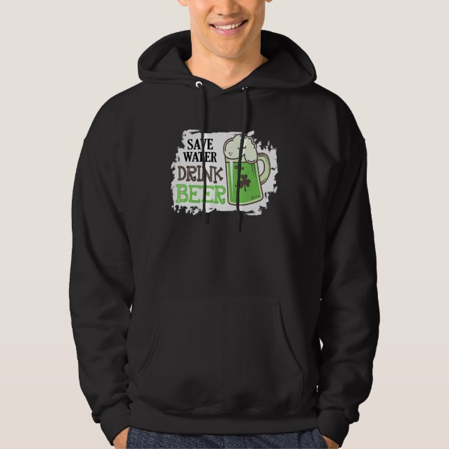 Moletom Poupe Água Beer Rua Engraçada Patrick Day Bekin (Frente)