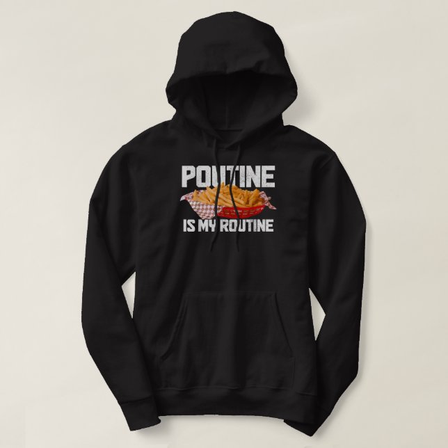 Moletom Poutine É Minha Comida Rotina Canadense Orgulho F  (Frente do Design)