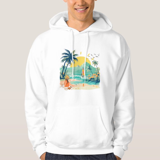 Moletom Praia de descanso para o verão (Frente)