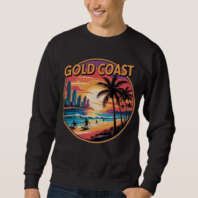 Moletom Praia de Férias da Austrália Douradas e Sunset (Frente)