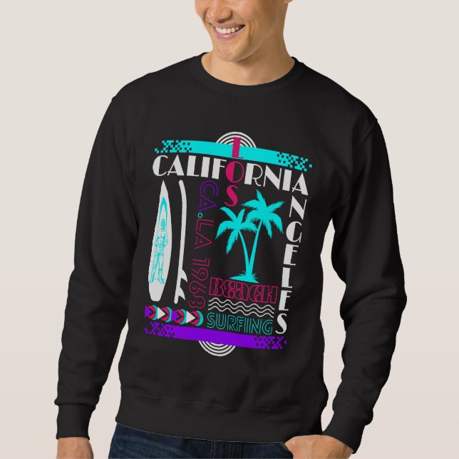 Moletom Praia de Surfboard Califórnia Retro Windsurfi (Frente)