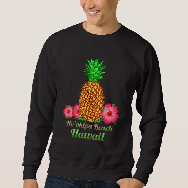 Moletom Praia Hou2019okipa Havaí Flor de Abacaxi (Frente)