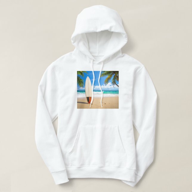 Moletom Prancha oceânica com praia incrível (Frente do Design)