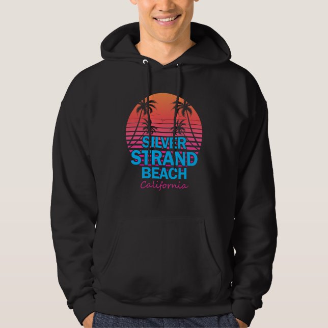 Moletom Prata Strand State Beach Retro (Frente)