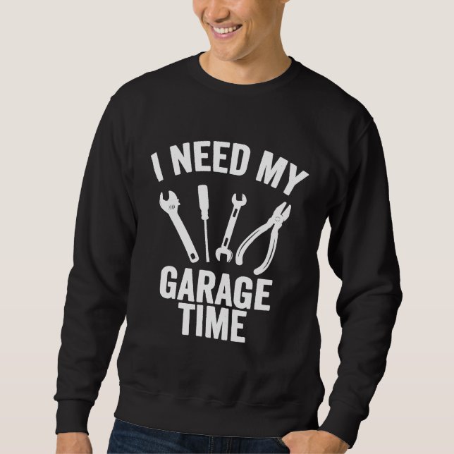 Moletom Preciso Da Mecânica Do Tempo De Garagem (Frente)
