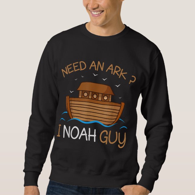 Moletom Preciso de uma Arca I Noah Cara Engraçada Arca Bíb (Frente)