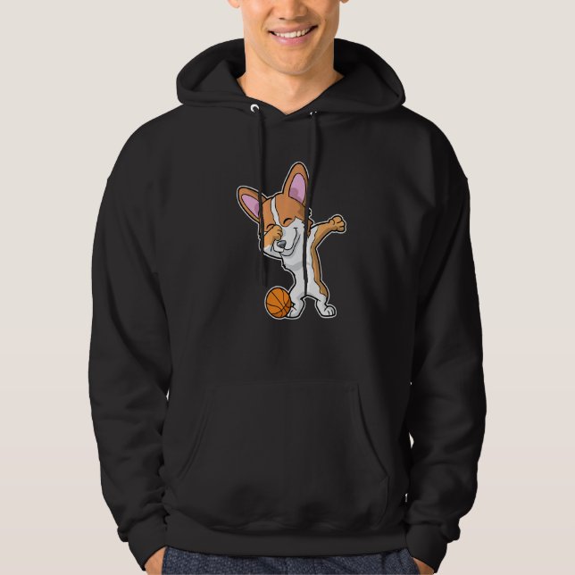 Moletom Prêmio de Basquete para Cães de Corgi-Cute (Frente)
