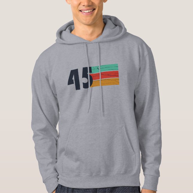 Moletom Presente de aniversário vintage nascido em 1945 (Frente)