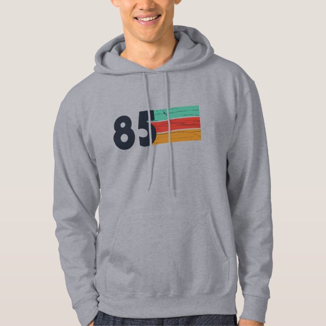 Moletom Presente de aniversário vintage nascido em 1985 (Frente)
