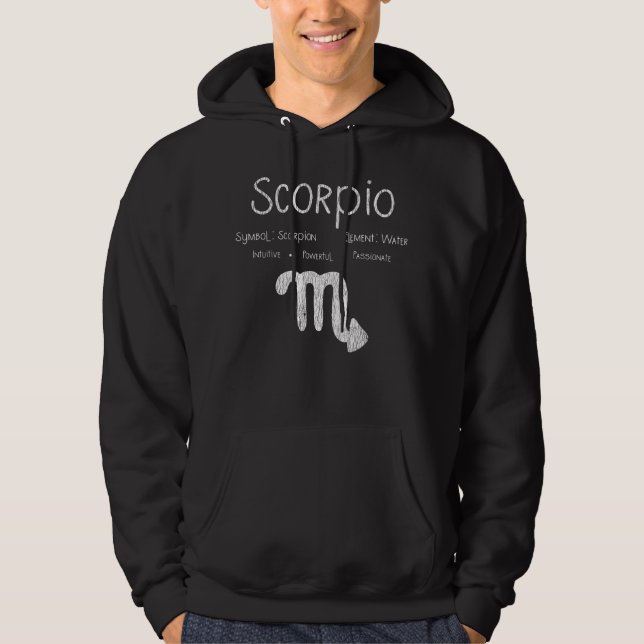 Moletom Presente de Aniversário Vintage Signo de Escorpião (Frente)