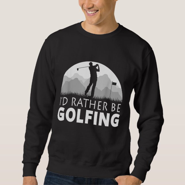Moletom Presente de Dia de os pais de Golfe Engraçado (Frente)