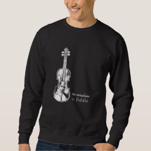 Moletom Presente de música country do Fiddle Not Violin B