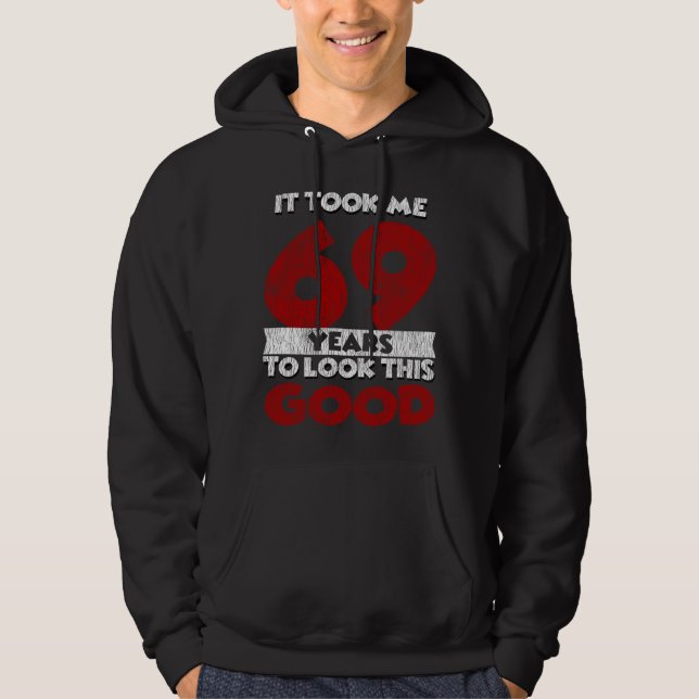 Moletom Presente Engraçado de Aniversário de 69 Anos Vinta (Frente)