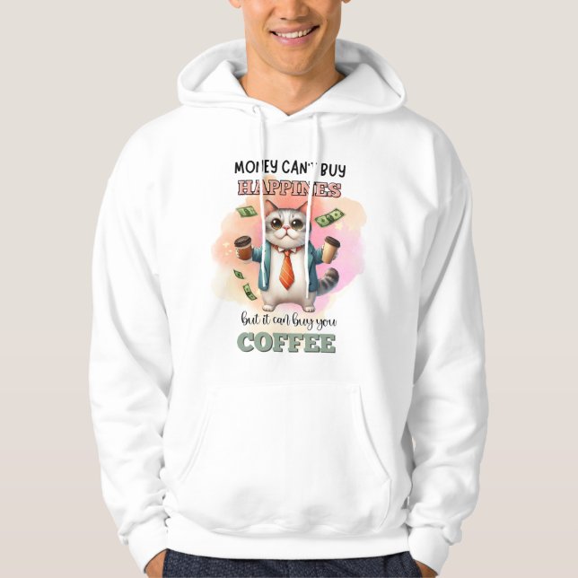 Moletom Presente engraçado para amantes de gatos Dinheiro  (Frente)