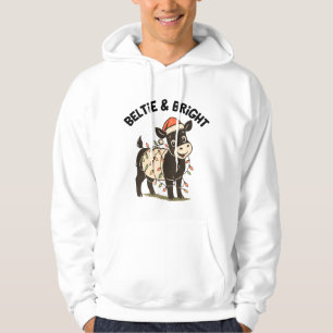 Moletom Presente Vaca de Natal Vintage Beltie Belted Gallo