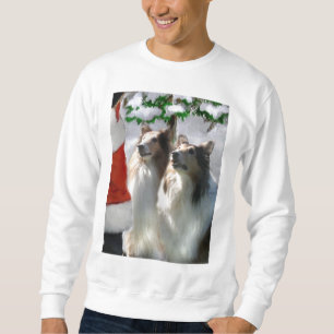 Moletom Presentes ásperos do Natal do Collie do Sable