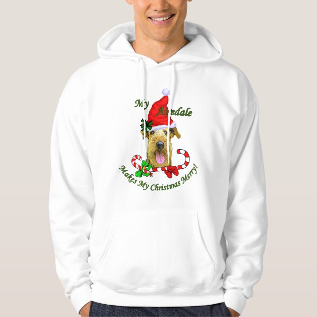 Moletom Presentes de Natal Airedale Terrier (Frente)