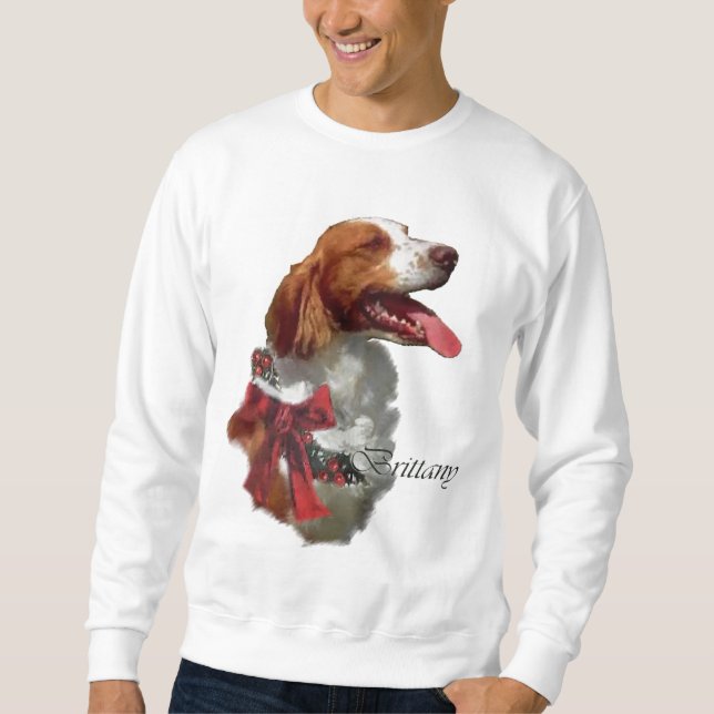 Moletom Presentes de Natal Brittany Spaniel (Frente)