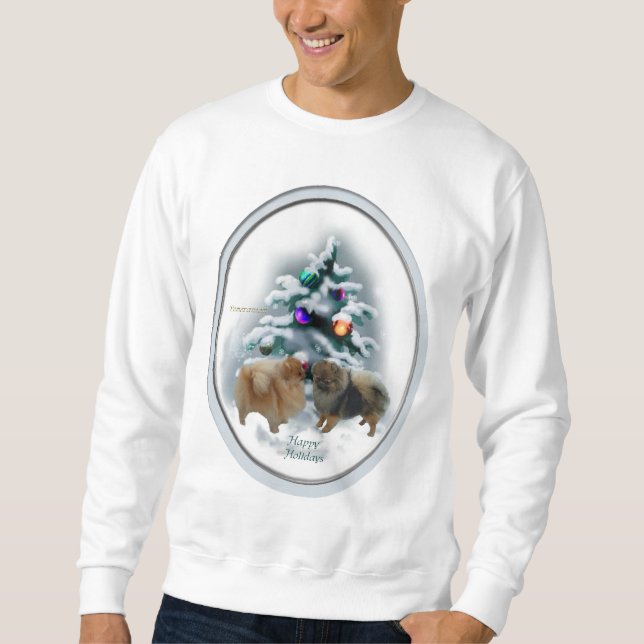 Moletom Presentes de Natal da Pomerânia (Frente)