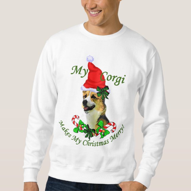 Moletom Presentes de Natal de Pembroke Welsh Corgi (Frente)