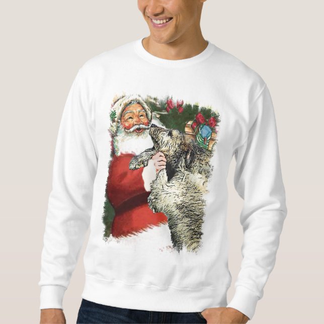 Moletom Presentes de Natal do Wolfhound Irlandês (Frente)