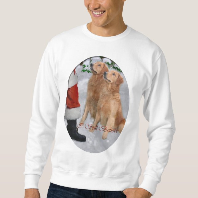Moletom Presentes de Natal para ouro Retriever (Frente)