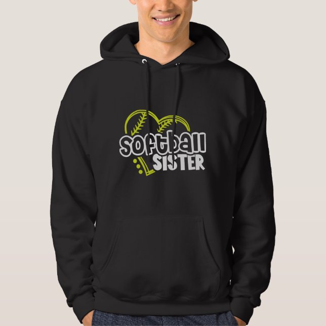 Moletom Presentes de Softbol para Irmãs Adolescentes (Frente)