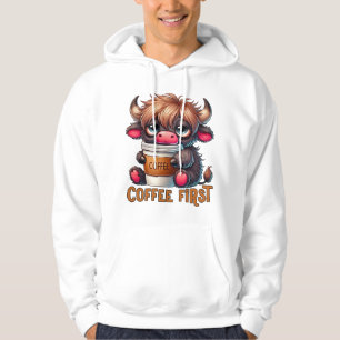 Moletom Presentes para Amantes de Café Primeiro 