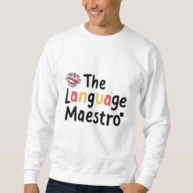 Moletom Presentes para professores de idiomas.O Mestre de  (Frente)