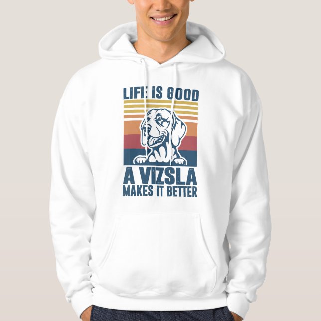 Moletom Presentes Vizsla Para Mulheres Homens Pai de Cacho (Frente)