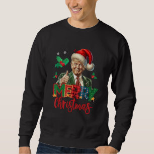 Moletom Presidente Trump 2024 Feliz Natal Ventilador