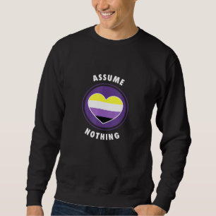 Moletom Presume Nada De Enby Não-Binário Genderqueer Non B